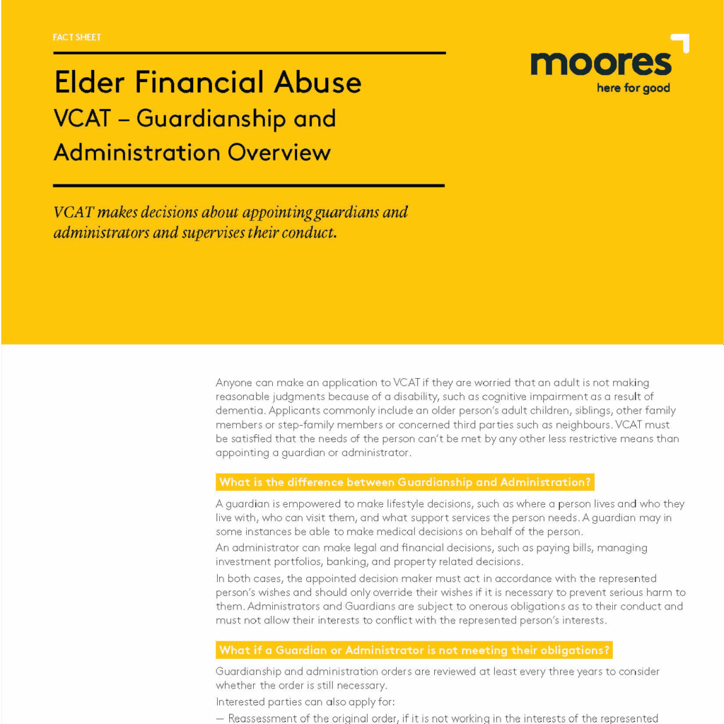 VCAT - Guardianship and Administration Overview