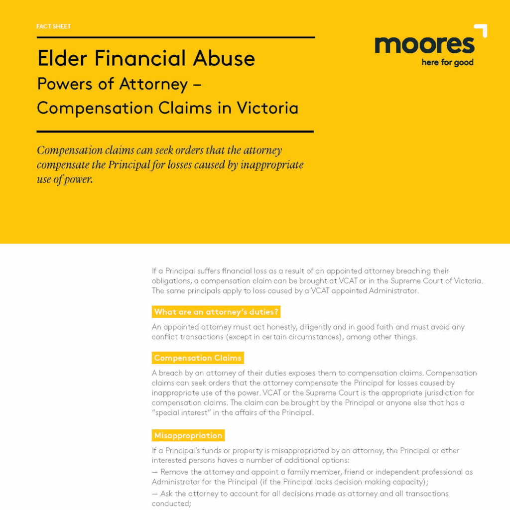 Powers of Attorney - Compensation Claims in Victoria