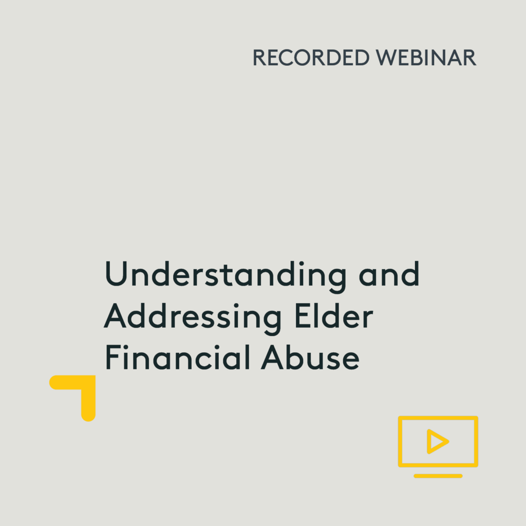 Understanding and Addressing Elder Financial Abuse
